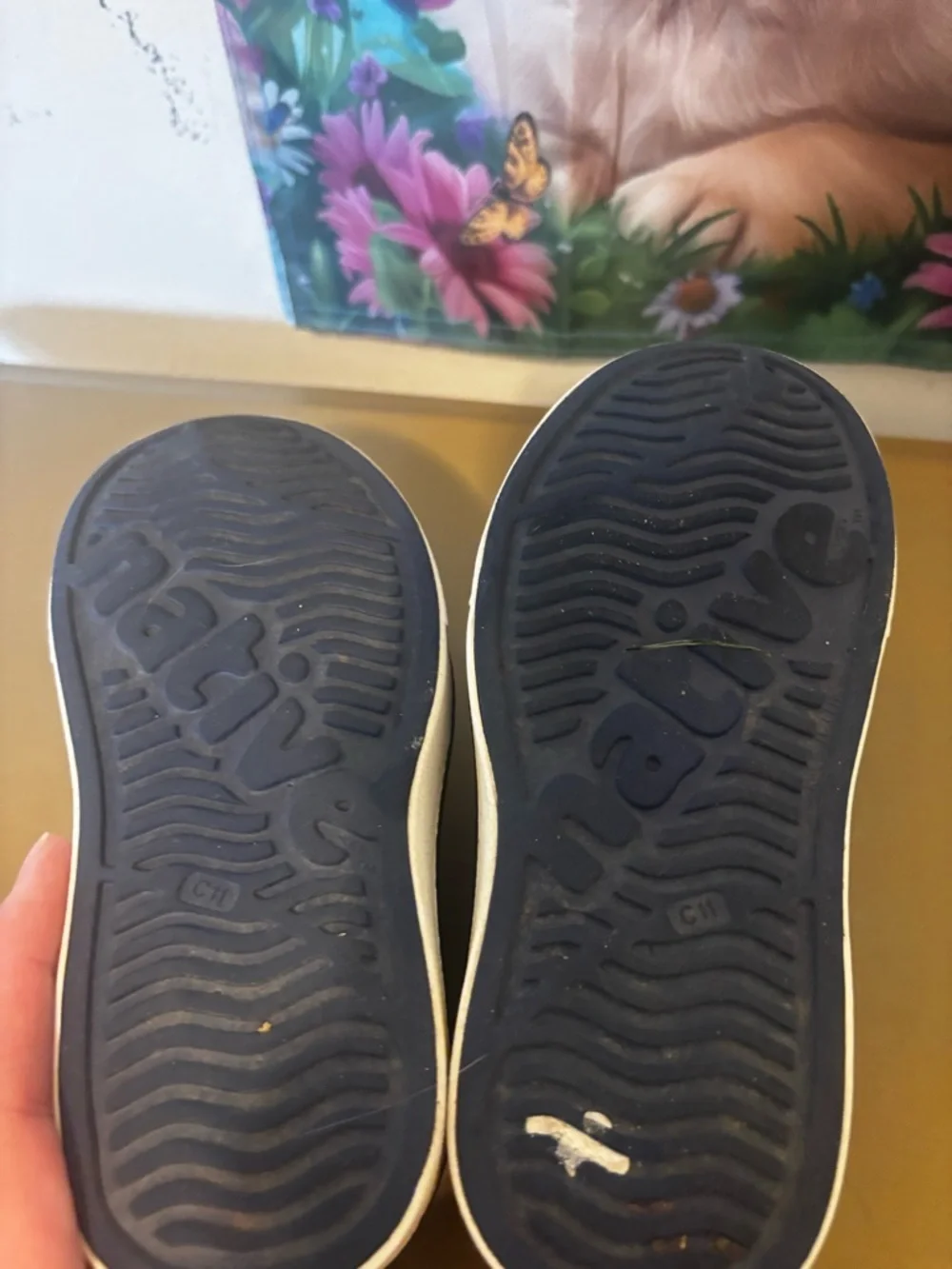 Native C11 Navy Perforated Slip-On Platform Sneakers